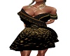 Robe de soire or et noir
