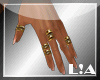 L!A gold rings