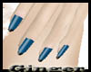 Kelly blue nails