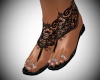 Black Lace Sandals