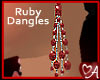 Ruby Silver Dangles