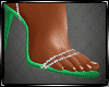 Diamante Green Heels