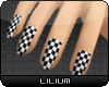 L* B/W - Checkered Nails