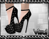 V| Black Spike Heels