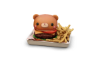 bear burger + fries ♥