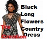 Black Long Flower Dress