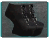 P | Heelless Black Boots