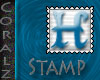 Teal "H" STamp