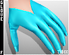 V Gloves Cyan