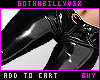 Black Pvc Jeans Bottoms