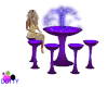purple fountain table