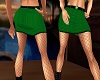 green plad mini skirt