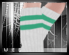 |W| Green Tube Socks