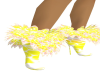 feather boots yellowish 