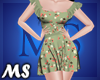 MS Flower Green Dress