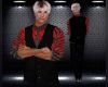 Vest-TieFullFitRedBlack