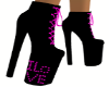 black pink love heels
