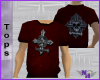 (1NA) Deep Red Skull T