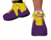 purple n yellow sneaker