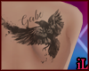 'Gabe' Name Raven Tattoo