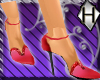 /-/ Red Sequin Heels