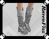 Gray Slouchy CB Boots