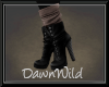 Fall Black Boots w Socks