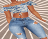 Floral jeans RL☆