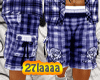 [27laa]Blue Plaid shorts