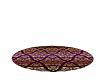 purple and gold oval rug