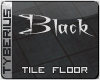 Black tile floor