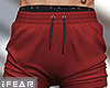 ♛V2D-Red Muscle Shorts