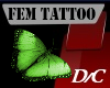 Green Butterfly B Tattoo