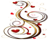 Red/Gold Heart Swirl -Rt