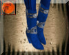 Western suede blue boots