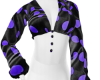 purple ploka dot blouse