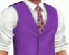 Purple Vest w/Tie