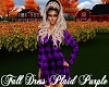 Fall Dress Plaid Purple