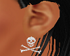 Skull earrings silver