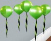 Green latex balloons
