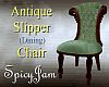 Antq Slipper Chair Green