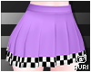 ▶ Purple Check Skirt