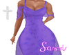 Purple Flowin Dress