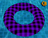 Purple Plaid Swim Tube