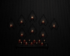 Dark Goth Deco Candles