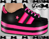 Hot Pink Black Kicks