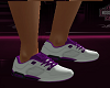 purple N white sneakers