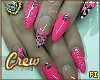 Tc. Pink Glitz Nails