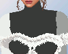 SL Fur Bow Frill Dress