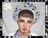 Hat White BLue FLo